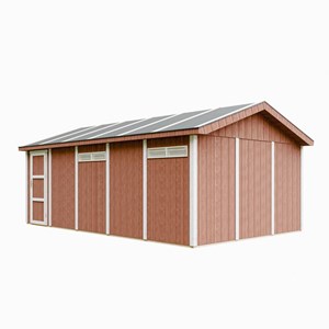 Garage qualité premium 21 m²- l378xl648 cm - rouge