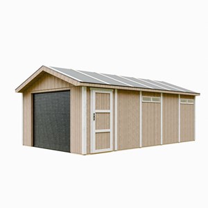 Garage qualité premium 21 m²- l378xl648 cm - marron