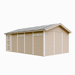 Garage qualité premium 21 m²- l378xl648 cm - marron