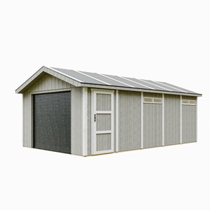 Garage qualité premium 21 m²- l378xl648 cm - gris