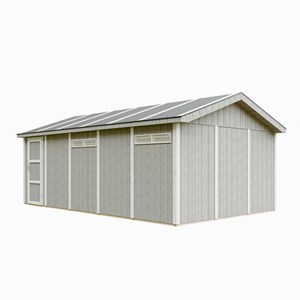 Garage qualité premium 21 m²- l378xl648 cm - gris