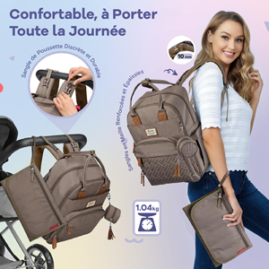 Sac à dos à langer bébé multifonctions