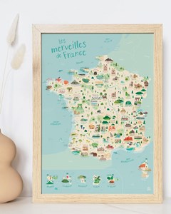 Affiche carte de france