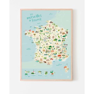 Affiche carte de france a3