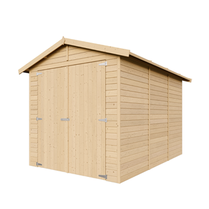 Garage en bois naturel - h222x244x320 cm 6 m²  - beige