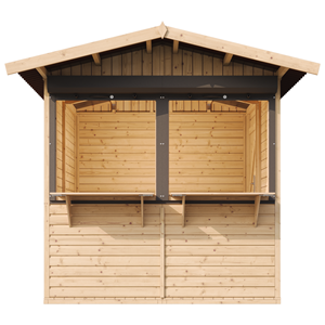 Maison de jardin en bois, étal de marché en bois, bar jardin 232x253x263cm 4m2
