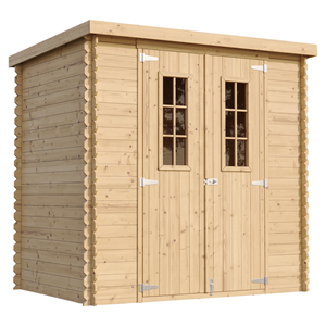 Abri de jardin en bois avec sol traité 204x142x200cm 2.22m2 - beige