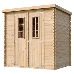 Abri de jardin en bois avec sol traité 204x142x200cm 2.22m2 - beige