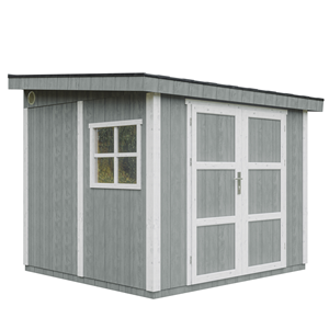 Abri de jardin qualité premium 5,9 m² - h231x248x294 cm - gris