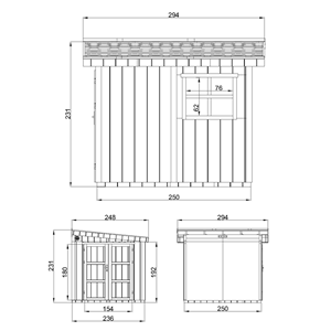Abri de jardin qualité premium 5,9 m² - h231x248x294 cm - jaune