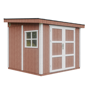 Abri de jardin qualité premium 5,9 m² - h231x248x294 cm - rouge