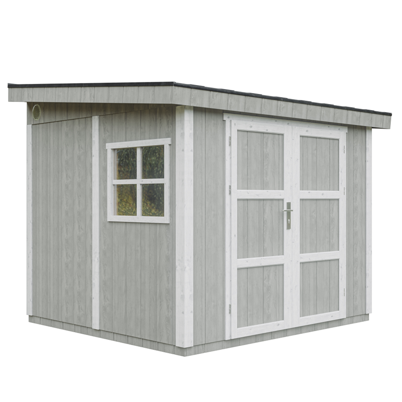 Timbela - Abri de jardin qualité premium 5,9 m² - h231x248x294 cm - gris