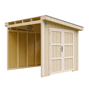 Abri de jardin qualité premium 231x248x294cm sans plancher e  paroi latérale