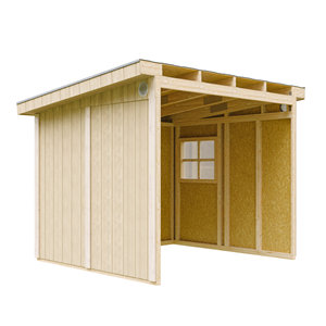 Abri de jardin qualité premium 231x248x294cm sans plancher e  paroi latérale