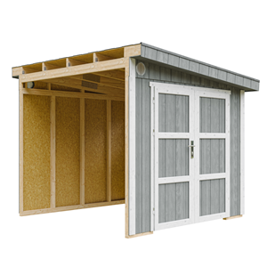 Abri de jardin qualité premium 231x248x294cm sans plancher e  paroi latérale