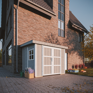 Abri de jardin qualité premium 231x248x294cm sans plancher e  paroi latérale