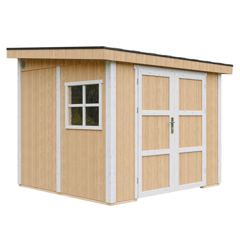 Timbela - Abri de jardin qualité premium 231x248x294cm sans plancher e  paroi latérale