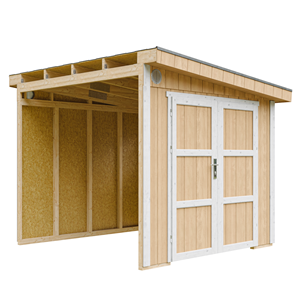Abri de jardin qualité premium 231x248x294cm sans plancher e  paroi latérale