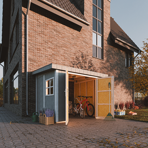 Abri de jardin qualité premium 231x248x294cm sans plancher e  paroi latérale