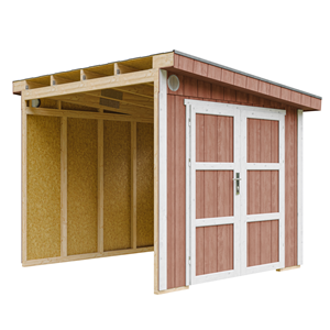 Abri de jardin qualité premium 231x248x294cm sans plancher e  paroi latérale