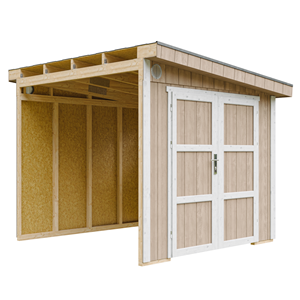 Abri de jardin qualité premium 231x248x294cm sans plancher e  paroi latérale