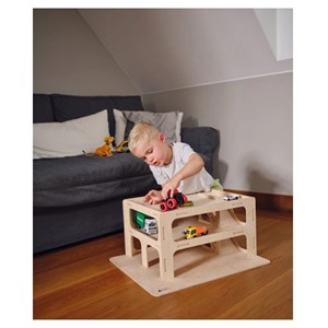 Garage en bois enfant - naturel