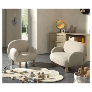 Petit fauteuil rocky beige