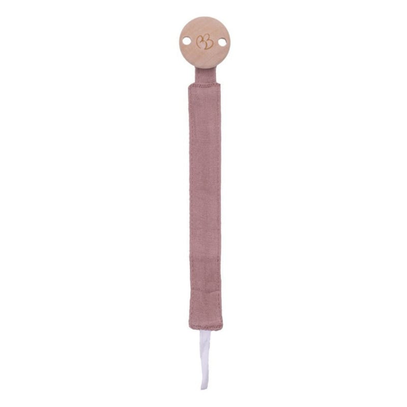Attache-sucette en gaze de coton mocha