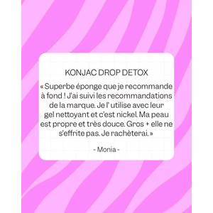 Eponge konjac purifiante visage - konjac drop detox