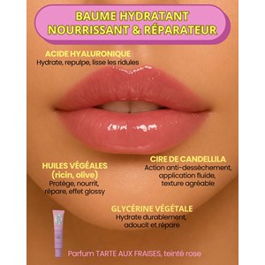 Baume à lèvres hydratant  rose- tarte aux fraises