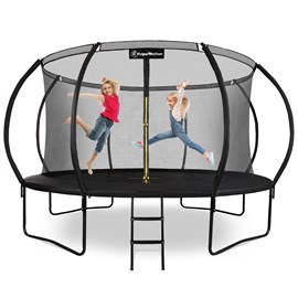 Trampoline extérieur xl 430cm (14ft) avec filet de sécurité renforcé et échelle