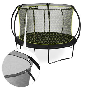 Trampoline extérieur xl 430cm (14ft) avec filet de sécurité renforcé et échelle