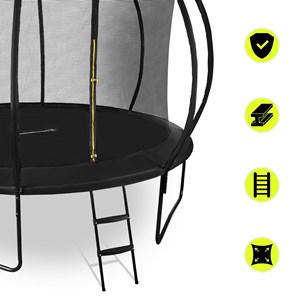 Trampoline de jardin enfant 244cm (8ft) avec filet de sécurité et échelle