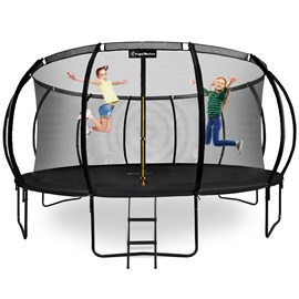 Trampoline géant xxl 487cm (16ft) de jardin- ultra robuste avec filet et échelle