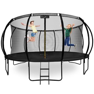 Trampoline géant xxl 487cm (16ft) de jardin- ultra robuste avec filet et échelle