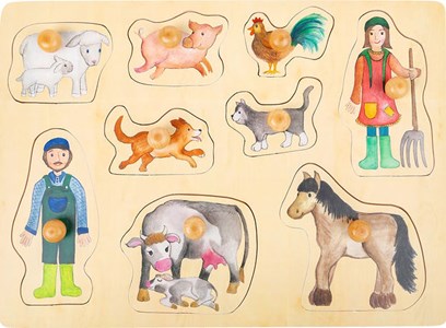 Puzzles en bois à boutons