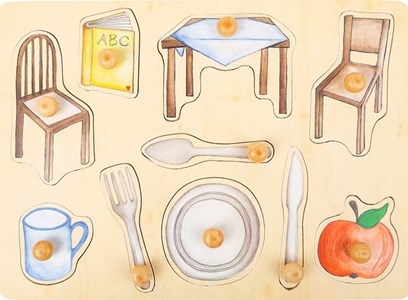 Puzzles en bois à boutons