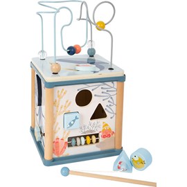 Cube de motricité en bois bébé 12 mois