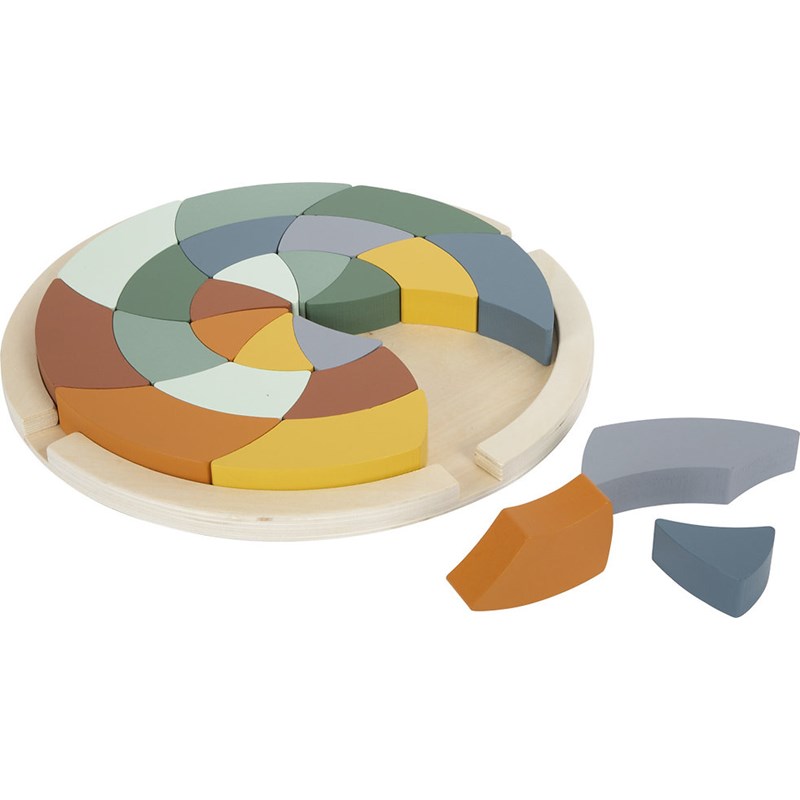 Puzzle en bois montessori circulaire