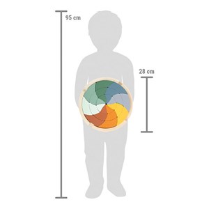 Puzzle en bois montessori circulaire