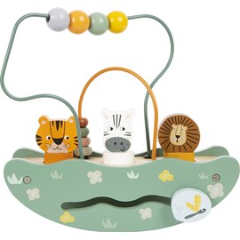 Jouet d’éveil en bois safari avec labyrinthe et bascule