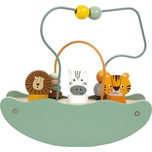 Jouet d’éveil en bois safari avec labyrinthe et bascule