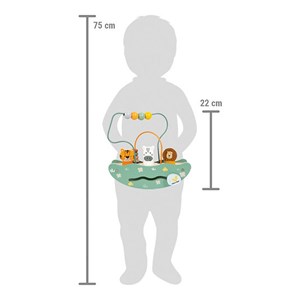 Jouet d’éveil en bois safari avec labyrinthe et bascule