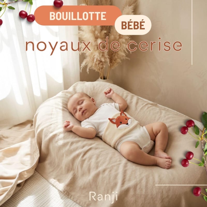 Bouillotte bébé noyaux de cerise renard (Ranji) - Image 1