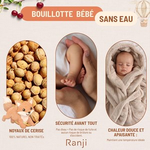 Bouillotte bébé noyaux de cerise renard