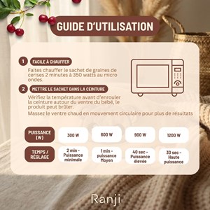 Bouillotte bébé noyaux de cerise ourson