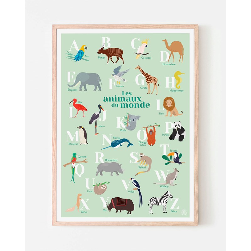 Abécédaire des animaux du monde bleu