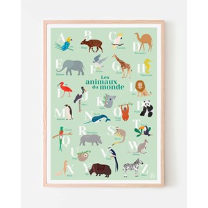 Abécédaire des animaux du monde beige