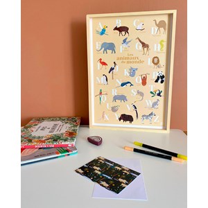 Abécédaire des animaux du monde beige