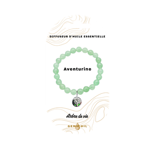 Bracelet diffuseur d'huile essentielle - aventurine